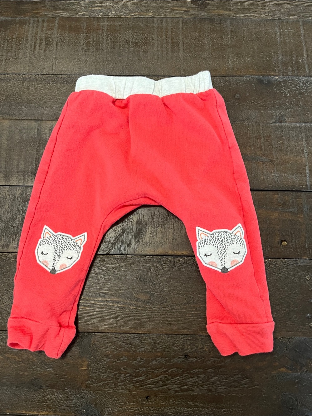 Coral Fox Patch Kids Bottoms - Elastic Waist